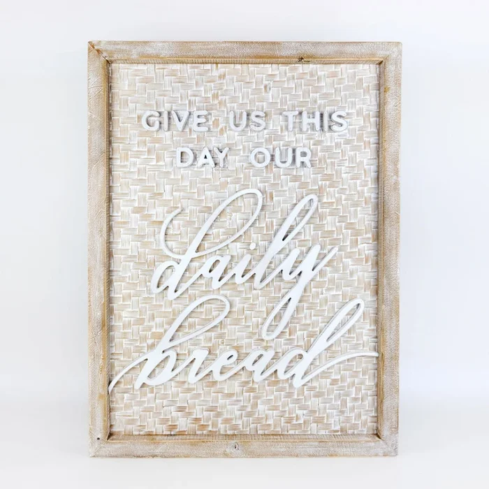 DAILY BREAD wood framed sign
