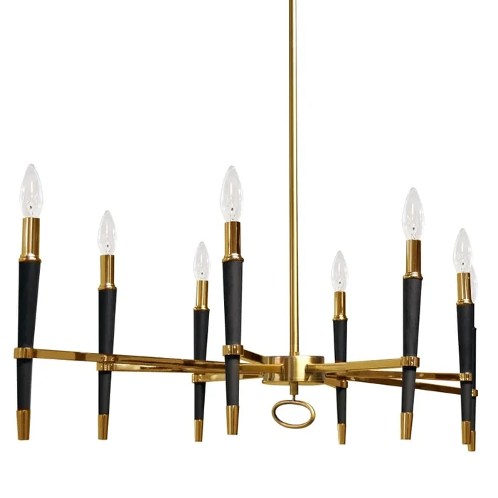 Dainolite Langford 8 Light 40″ Wide Drum Chandelier with Fabric Drum Shade