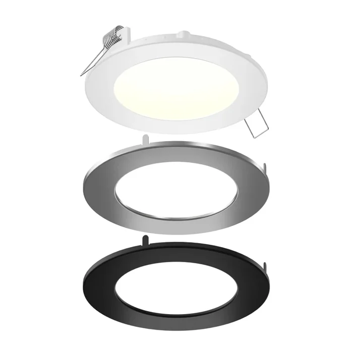 DALS Lighting Ultraslim 6″ LED Canless Recessed Fixture with Interchangeable Trims and Selectable Color Temperature – 1060 Lumens