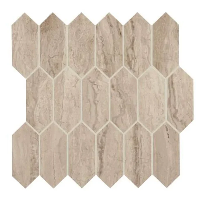 Daltile Marble Attache – 12″ x 13″ Hexagon Wall Tile – Unpolished Visual – Sold by Sheet (1.1 SF/Sheet)