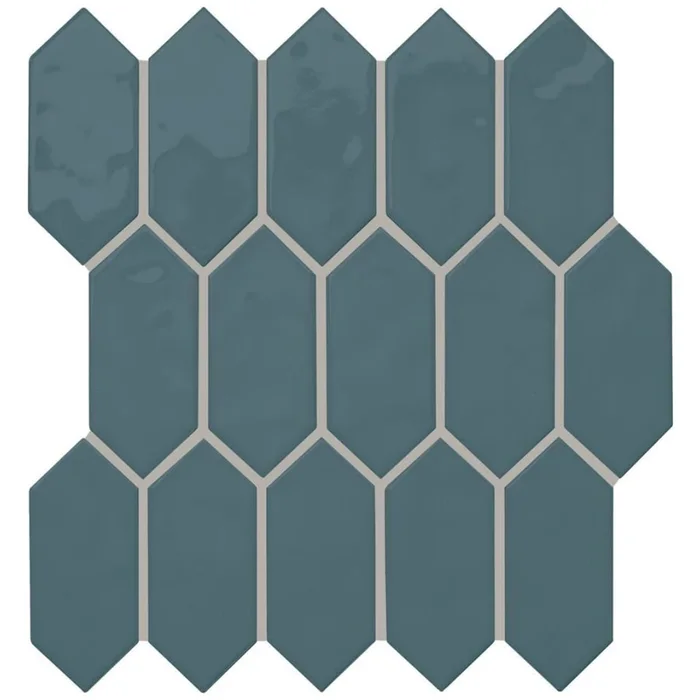 Daltile Mythology – 11-1/8″ x 12-1/4″ Geometric Mosaic Wall Tile – Glossy Tile Visual – Sold by Sheet (0.73 SF/Sheet)