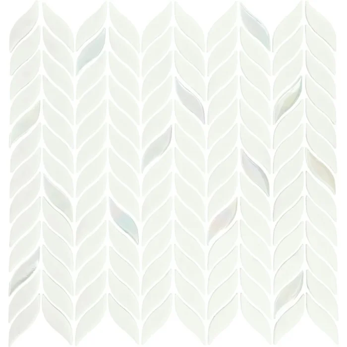 Daltile Starcastle – 12″ x 13″ Specialty Leaf Wall Mosaic Tile – Matte Glass Visual – Sold by Sheet (0.98 SF/Sheet)