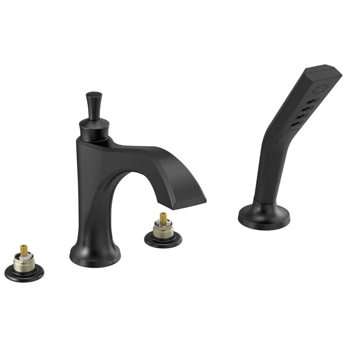 Delta Faucet Dorval™ Roman Tub with Hand Shower Trim – Less Handles