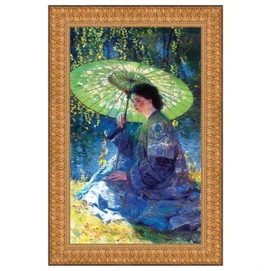 Design Toscano 29.5″ X 47.5″ The Green Parasol 1909 Canvas Art DA4634