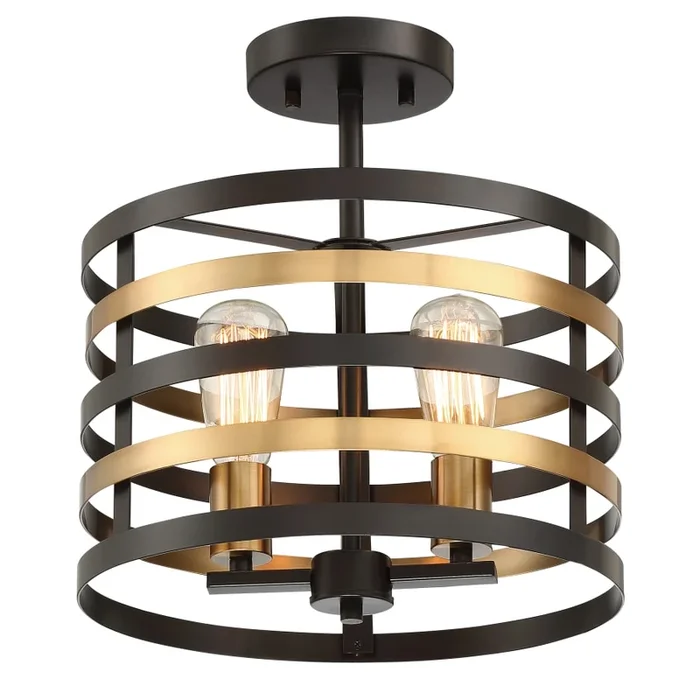 Designers Fountain Mya 2 Light 13″ Wide Semi-Flush Drum Ceiling Fixture