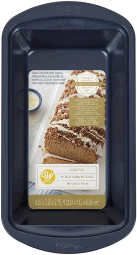 Diamond-Infused Non-Stick 9″X5″ Loaf Baking Pan-Navy Blue