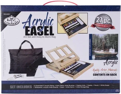 Easel Art Set W/Easy To Store Bag-Acrylic FOB: MI