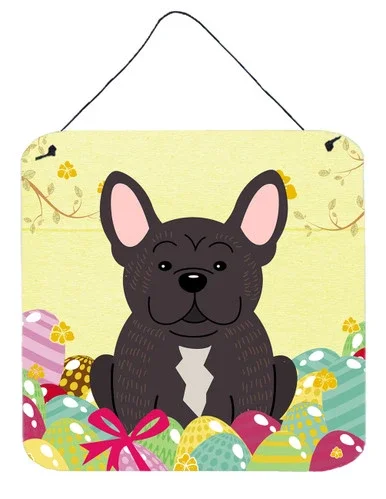 Easter Eggs French Bulldog Brindle Wall or Door Hanging Prints BB6009DS66