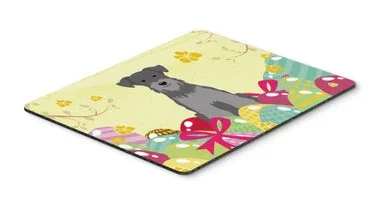 Easter Eggs Miniature Schanuzer Black Silver Mouse Pad, Hot Pad or Trivet BB6052MP