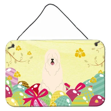 Easter Eggs South Russian Sheepdog Wall or Door Hanging Prints BB6024DS812