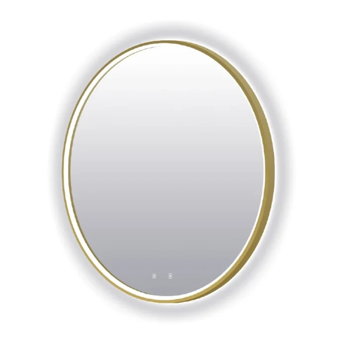 Electric Mirror Brilliance 36″ Diameter Circular Framed Bathroom Wall Mirror with Light
