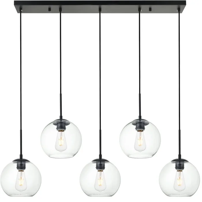 Elegant Lighting Baxter 5 Light 42″ Wide Linear Pendant
