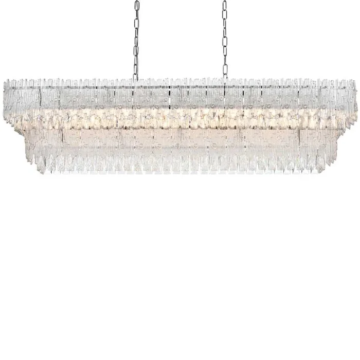 Elegant Lighting Emilia 8 Light 50″ Wide Crystal Linear Chandelier