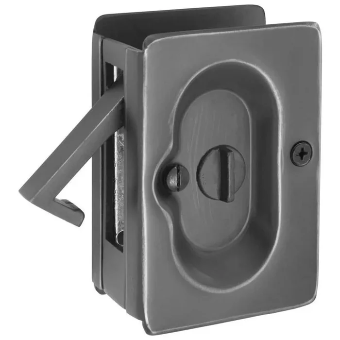 Emtek 3-1/2 Inch Height Solid Brass Privacy Pocket Door Lock