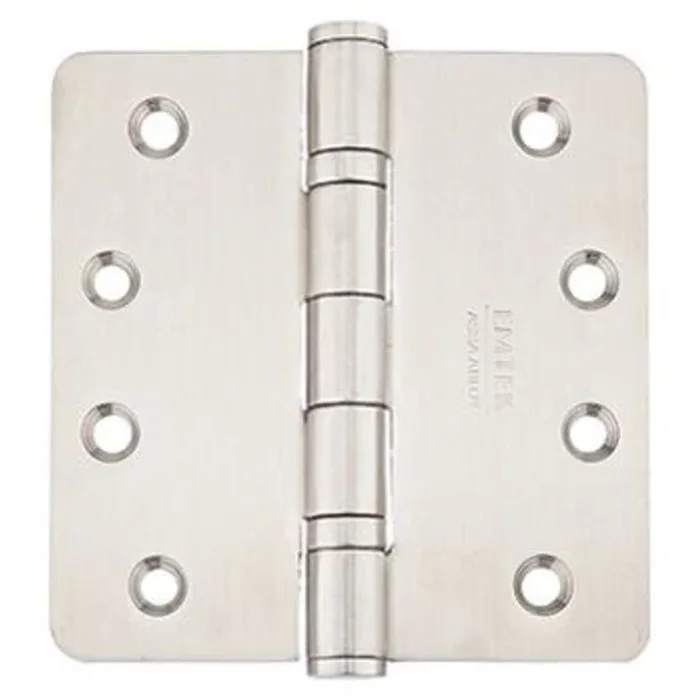 Emtek 4″ x 4″ Stainless Steel Heavy Duty 1/4″ Radius Corner Ball Bearing Door Hinge – Pair
