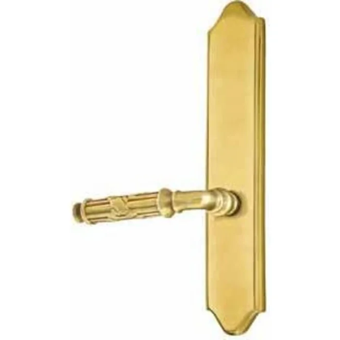 Emtek Classic Brass Door Configuration 2 Passage Multi Point Trim Lever Set with American Cylinder Above Handle