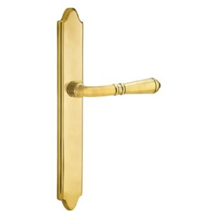 Emtek Classic Brass Door Configuration 6 Passage Multi Point Narrow Trim Lever Set with American Cylinder Below Handle