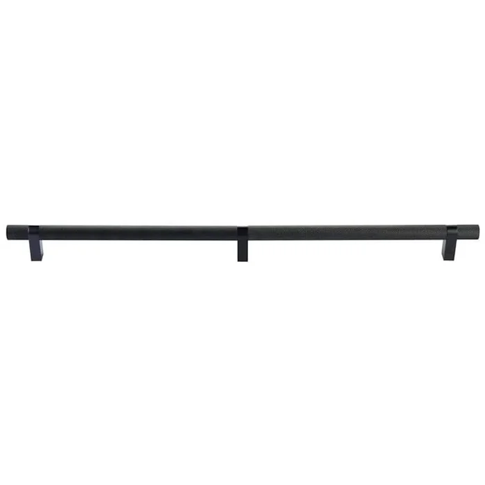 Emtek Concealed Mounting Knurled 24 Inch Oil Rubbed Bronze Center to Center Bar Appliance Pull with Rectangular Bar Stem and Choice of Stem Finish from the SELECT Collection