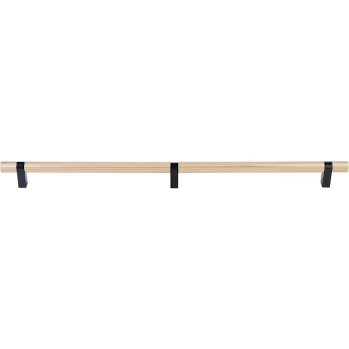Emtek Concealed Mounting Smooth 24 Inch Satin Copper Center to Center Bar Appliance Pull with Rectangular Bar Stem and Choice of Stem Finish from the SELECT Collection