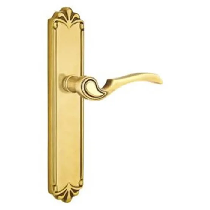 Emtek Designer Brass Door Configuration 5 Thumbturn Multi Point Trim Lever Set with European Cylinder Below Handle