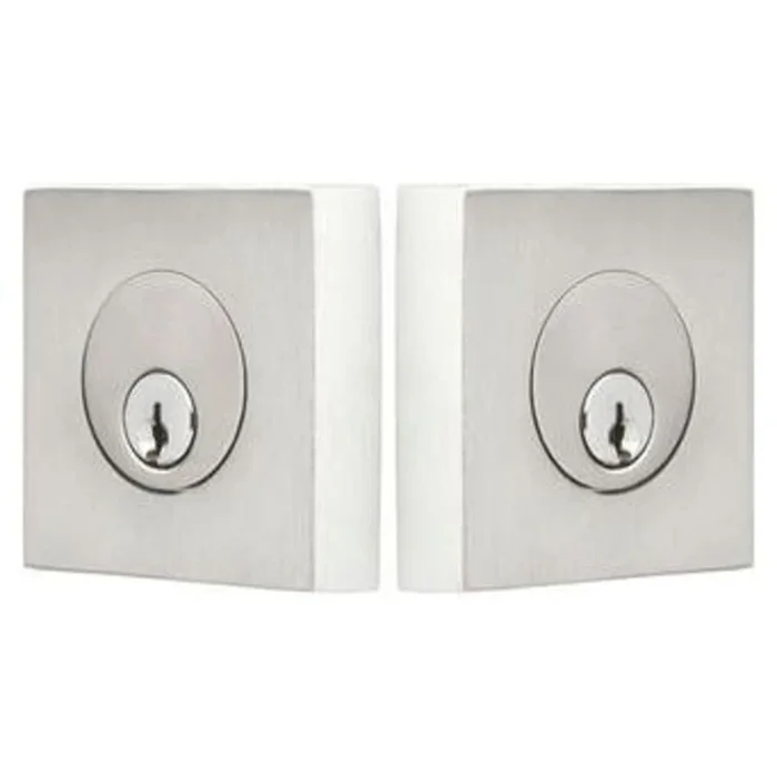 Emtek Square Double Cylinder Stainless Steel Deadbolt