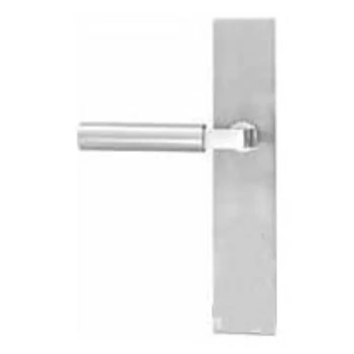 Emtek Stainless Steel Door Configuration 1 Inactive Multi Point Trim Lever Set with American Cylinder Below Handle