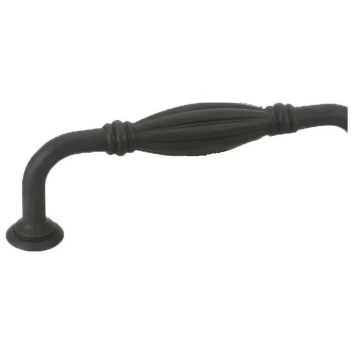 Emtek Tuscany Fluted 10 Inch Center to Center Handle Cabinet Pull from the Tuscany Bronze Collection