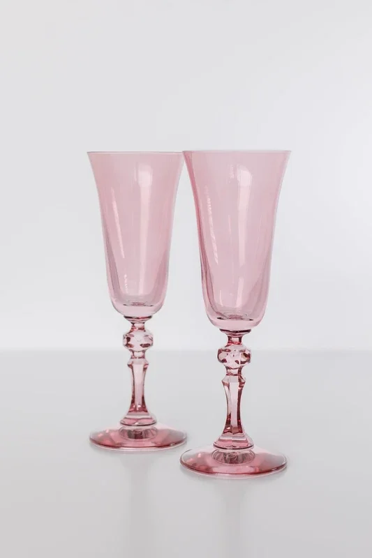 Estelle Colored Regal Flute – Set of 2 {Rose}