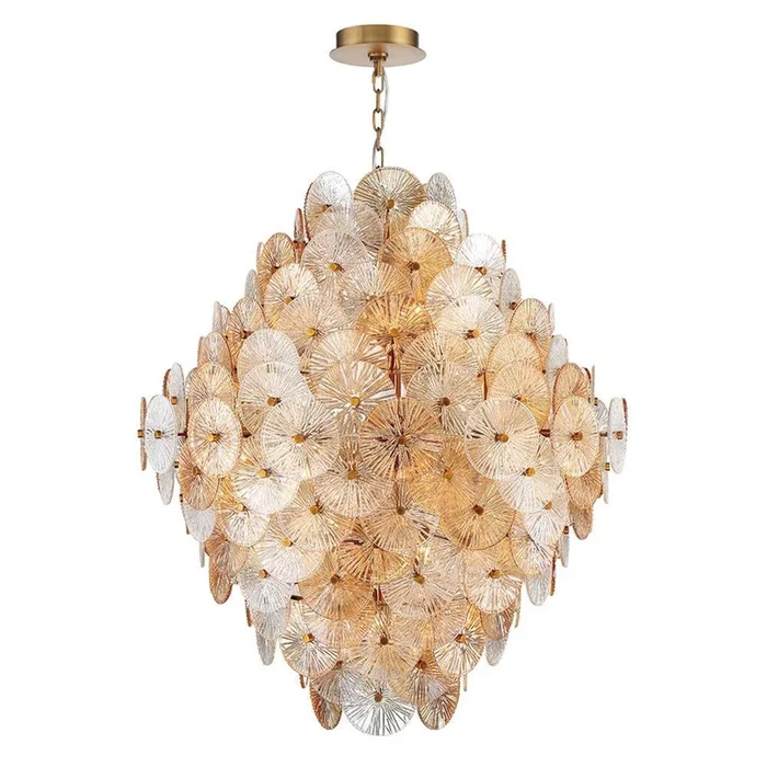 Eurofase Sue-Anne 27 light Chandelier in Plated brass