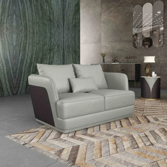 European Furniture – Glamour Loveseat in Grey-Chocolate – 51618-L