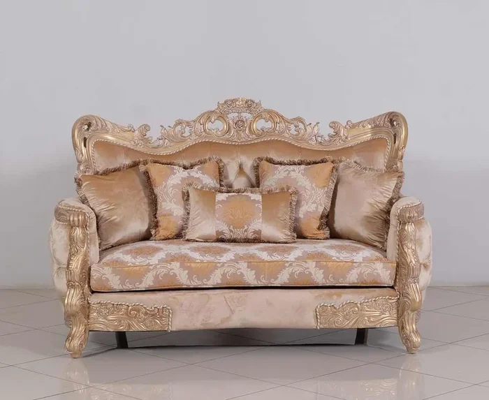 European Furniture – Imperial Palace Luxury Loveseat in Dark Champagne – 32006-L
