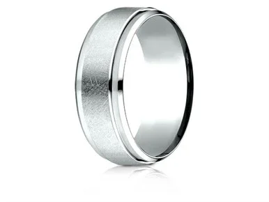 Finejewelers 10 Karat Gold 7mm Comfort-fit Drop Bevel Swirl Finish Center Design Band – CF6793110KW4