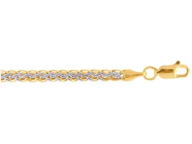 Finejewelers 10 Kt White Gold 10k 7.25 Inch Flat Wheat Chain Ladies Fancy Bracelet with Lobster Clasp – 470216AF