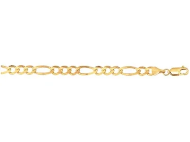 Finejewelers 10 Kt Yellow Gold 10k 8.5 Inch 7.0mm Bright Cut Royal Figaro Link Bracelet Lobster Clasp 470254W