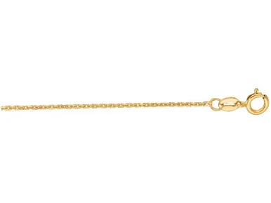 Finejewelers 10 Kt Yellow Gold 18 Inch 1.1mm Bright Cut Cable Chain with Lobster Clasp 472230W