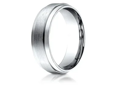 Finejewelers 14k Gold 7mm Comfort-fit Satin-finished with High Polished Drop Edge Carved Design Band – CF67351A45