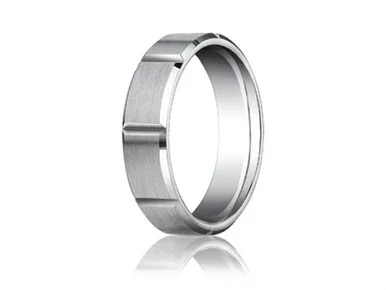 Finejewelers 6mm Comfort-fit Satin-finished Grooves Carved Design Band – CF6644918KD11