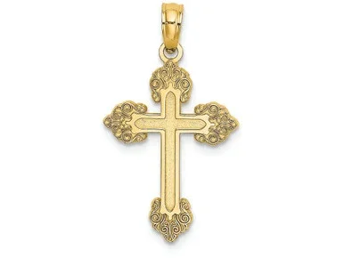FJC Finejewelers 14k Yellow Gold Cross with Multi Scroll Tips Charm K8420A