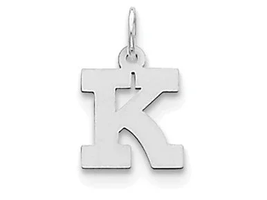 FJC Finejewelers Sterling Silver Small Block Initial K Charm QC5093KT
