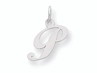 FJC Finejewelers Sterling Silver Small Fancy Script Initial P Charm QC5086PT