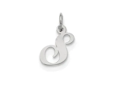 FJC Finejewelers Sterling Silver Small Fancy Script Initial S Charm QC5086ST