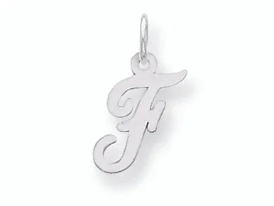 FJC Finejewelers Sterling Silver Small Script Initial F Charm QC5080FT