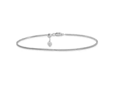 FJC Finejewelers Sterling Silver Spiga 1.45mm Bright Cut 11in Adjustable Wheat Chain 11 Inches x 1 mm GQFC2711T