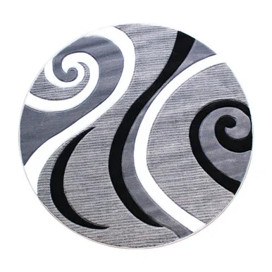 Flash Furniture Athos Gray Abstract 8′ x 8′ Area Rug KP-RG952-88-GY-GG