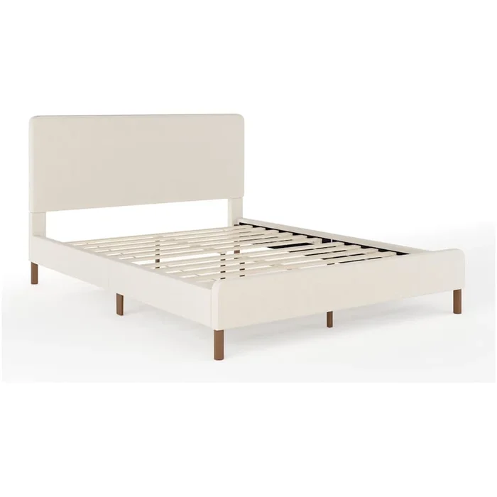 Flash Furniture Britta Queen Wooden Bed Frame with Wooden Slat Supports