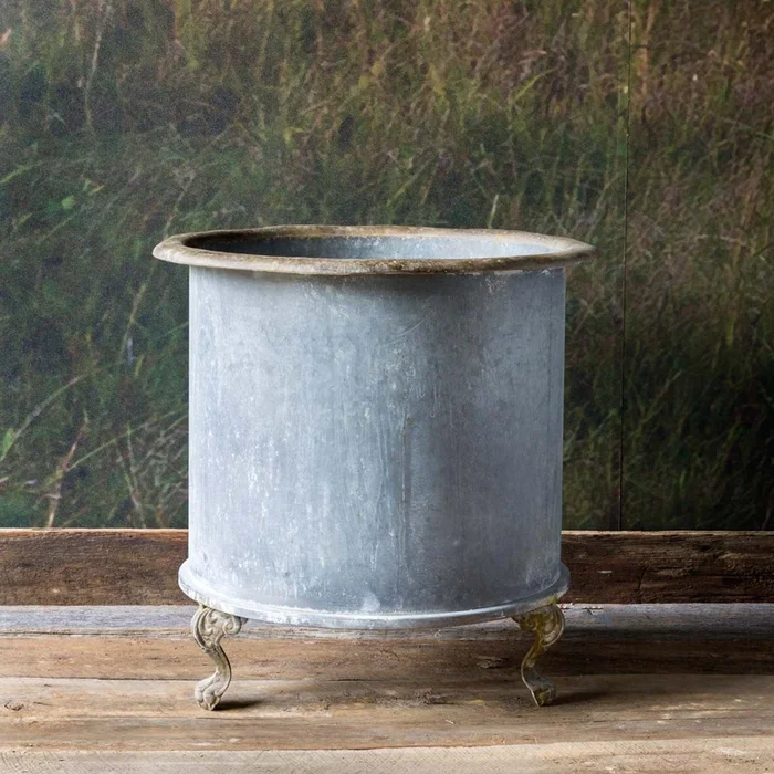Footed Creamery Tank Planter, Large