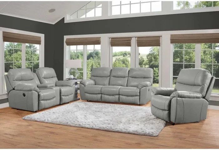 Franklin Furniture – Cabot 3 Piece Reclining Living Room Set in Bison Light Gray – 70742-34-07-LIGHT GRAY