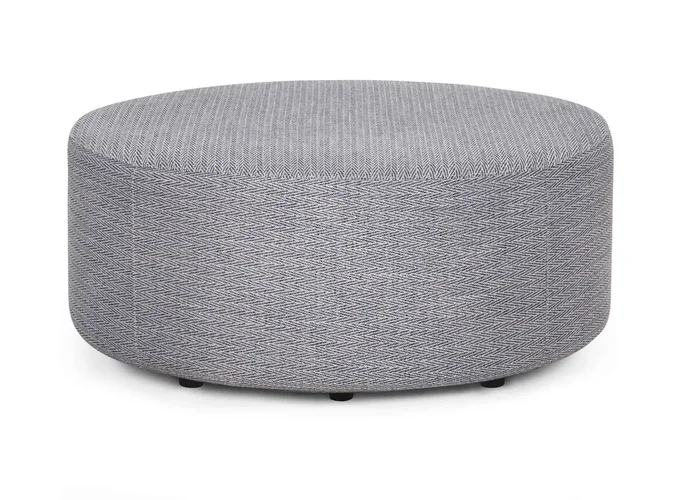 Franklin Furniture – Landry Round Ottoman in Anthropology Cadet – 77918-3020-43