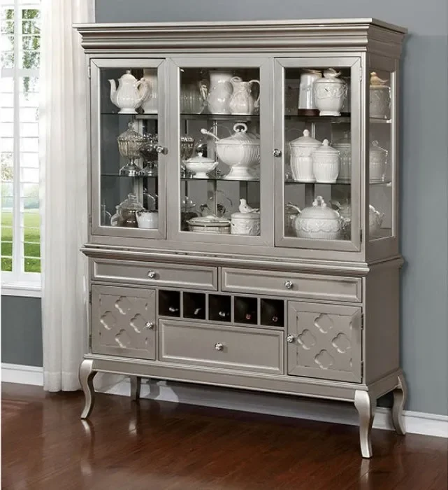 Furniture of America – Amina Hutch & Buffet in Champagne – CM3219HB