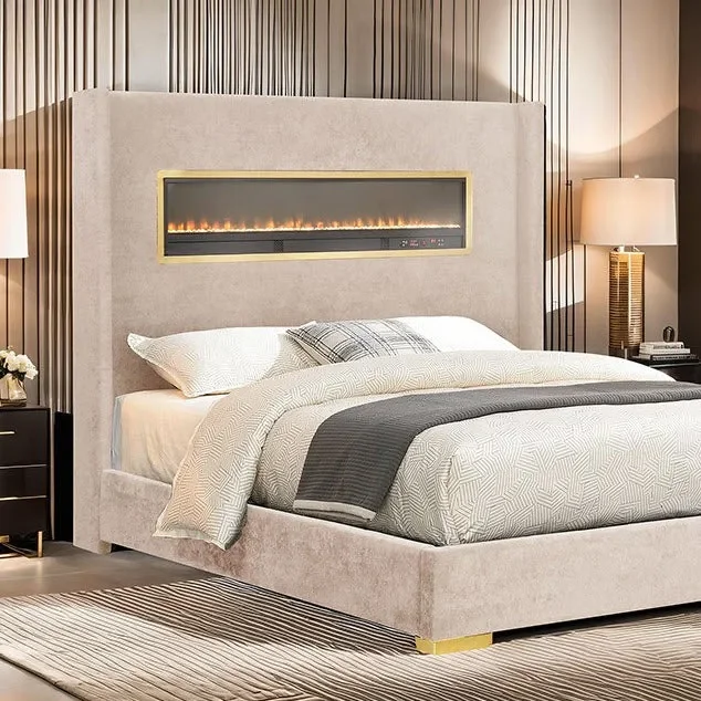 Furniture of America – Danvers Queen Bed in Beige – FM74003BG-Q